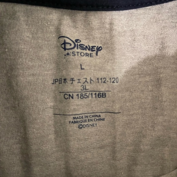 Mickey Mouse #28 Long sleeve gray/blue T-shirt, Disney Store ~ LARGE pre-owned. - Picture 4 of 10